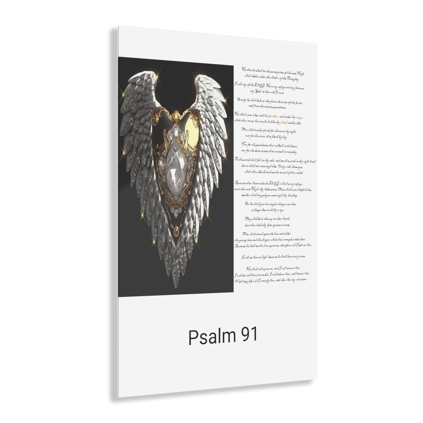 Psalm 91 Acrylic Wall Decor