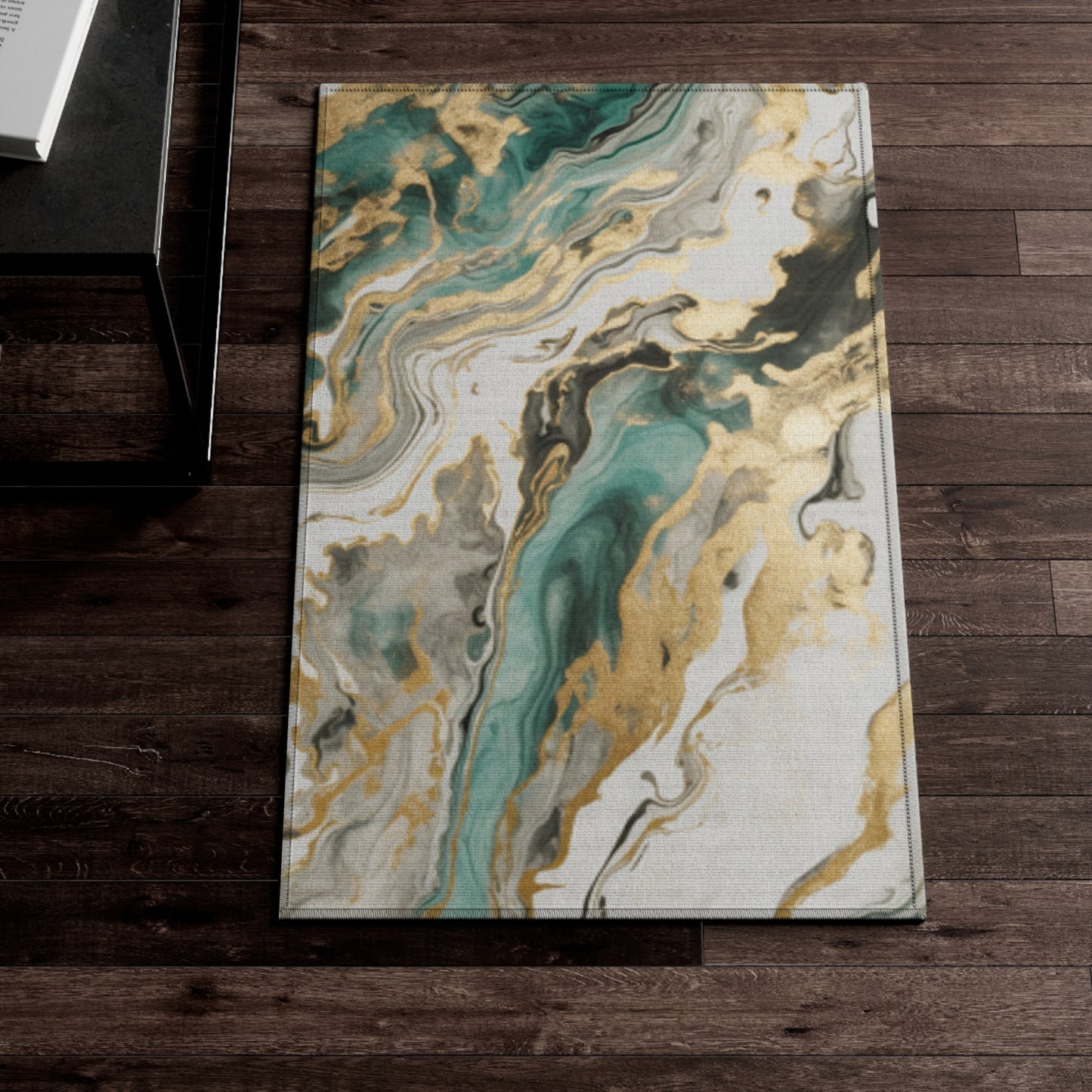 Green Abstract Rug