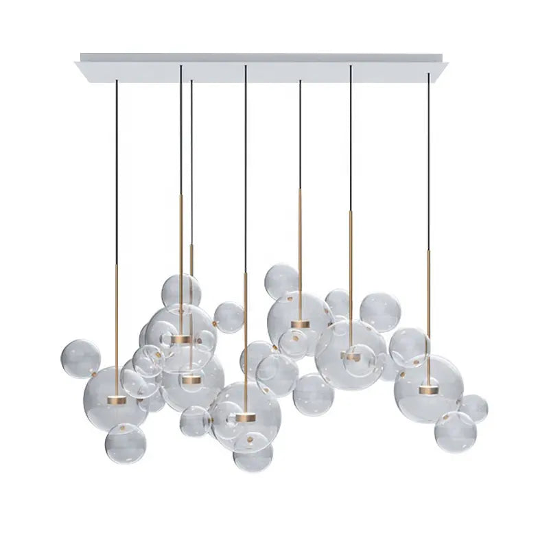 Opulent Crystal-Shaded Gold Chandelier
