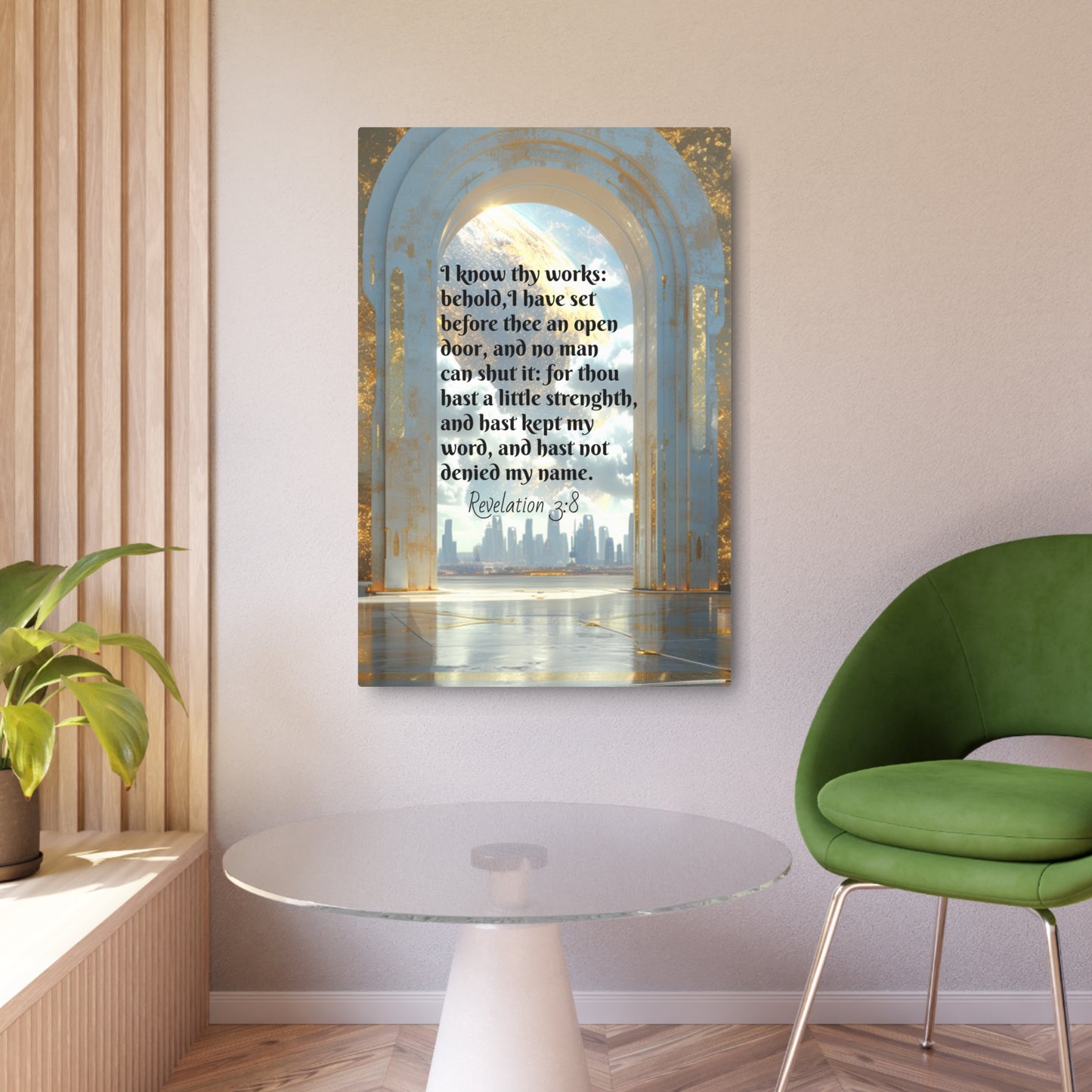 Eternal Access: The Open Door None Can Close- Metal Wall Art