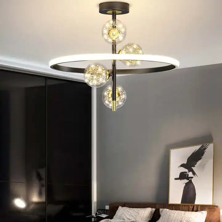 LuxeGlow Modern Iron LED Ceiling Lighting