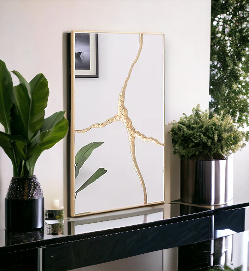Gilded Edge Modern Reflections Wall Mirror
