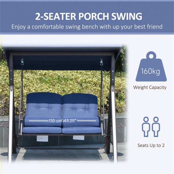 2 seats Outdoor Patio Swing Chair (Swiship ship)( Prohibited by WalMart )