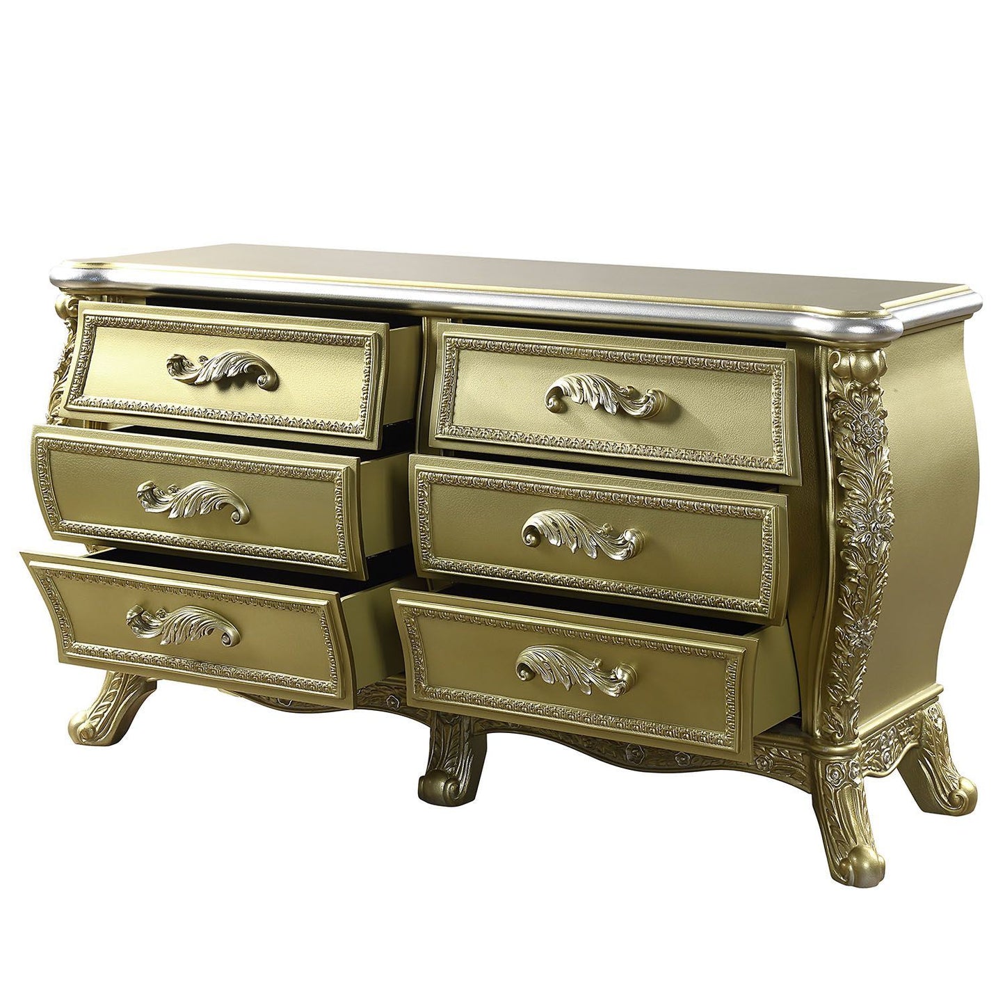 ACME Cabriole DRESSER Gold Finish BD01466