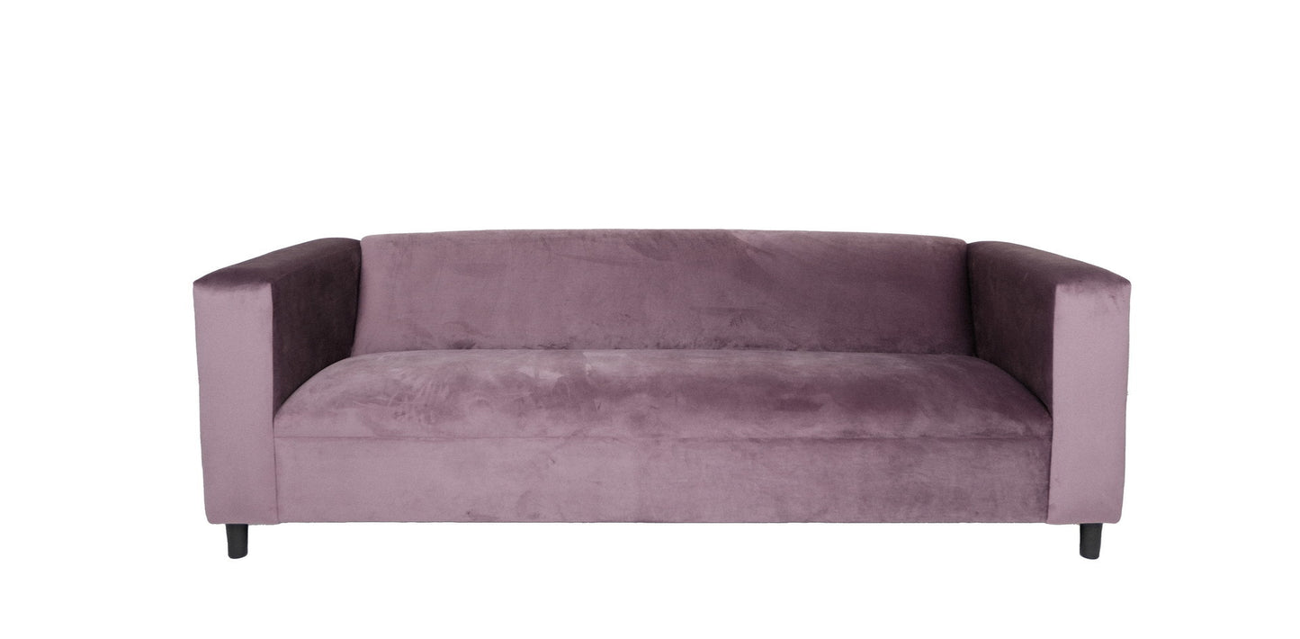 Velvet Sofa for Living Room, Modern 3-Seater Sofas Couches for Bedroom, Office, and Apartment with Solid Wood Frame (Lavender)