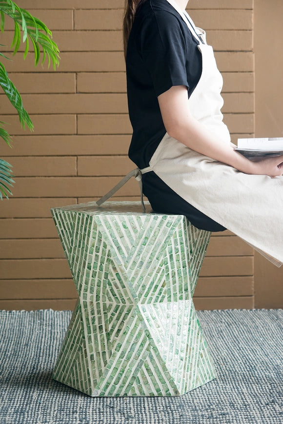 Accent Stool- Green