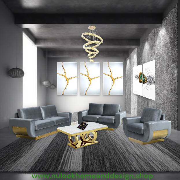 Opulent Circle Gold Marble Coffee Table