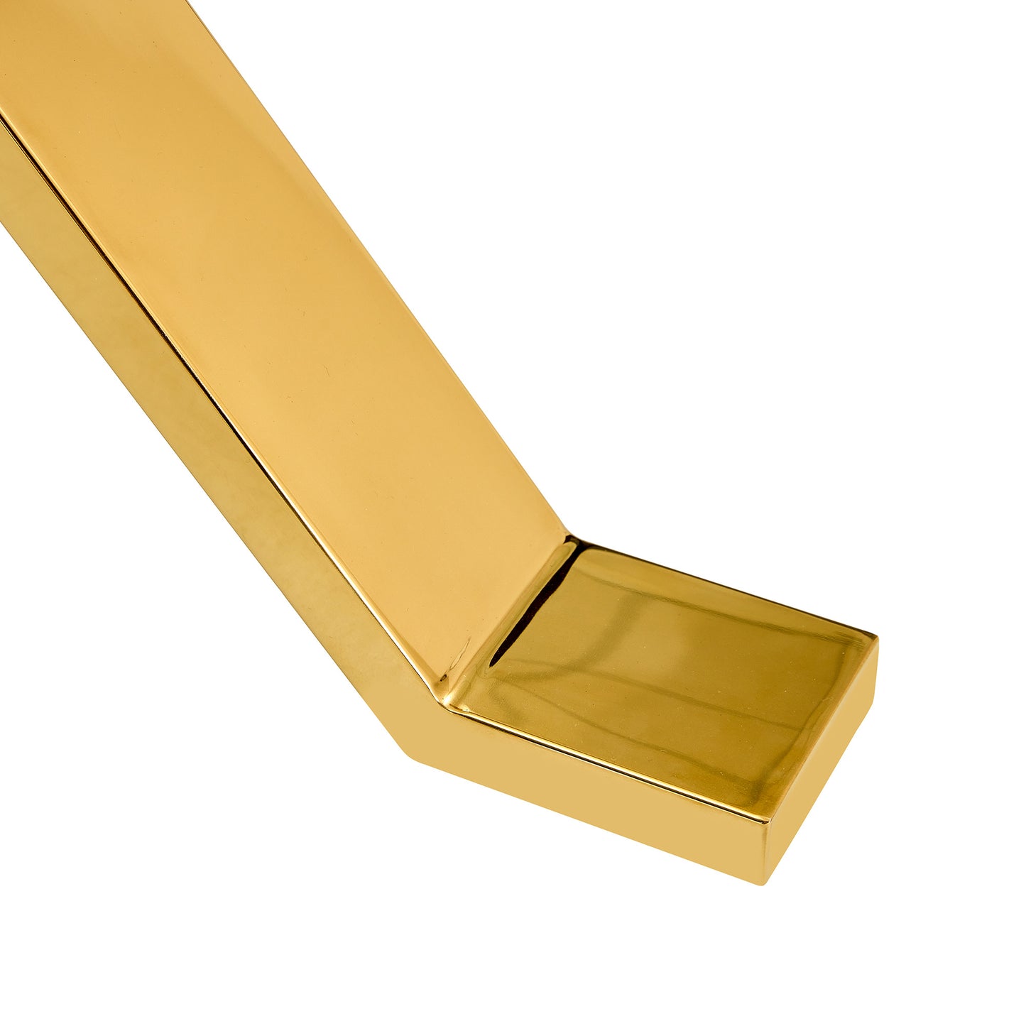 ContemporaryGlass Dining Table - Versatile for Home or Office. Features a Large Tempered Glass Top, Modern Office Desk Design with Gold-Plated Metal Legs and MDF Crossbars. Ideal for Kitchen Use. Dimensions: 79''x39''x30'