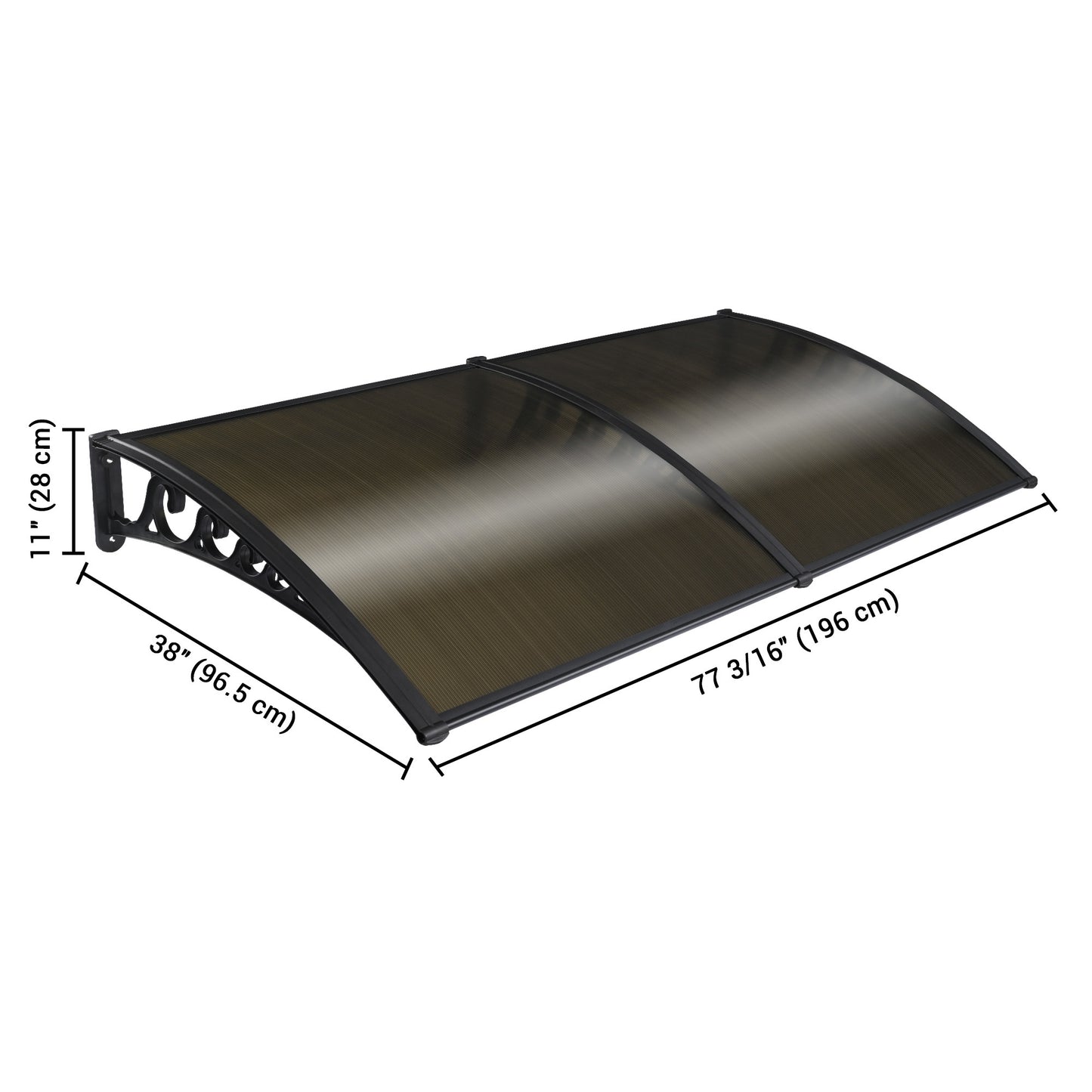 200x100 5mm PC Hollow Sheet Awning