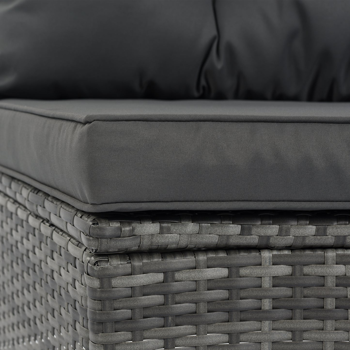 8-pieces Outdoor Set; Half-Moon All Weather; PE Rattan Water-resistant and UV Protected