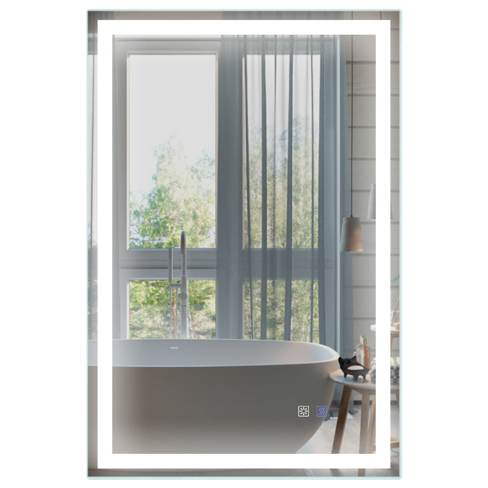 LED Bathroom Vanity Mirror with Light,24*36 inch, Anti Fog, Dimmable,Color Temper 5000K,Backlit + Front Lit,Both Vertical and Horizontal Wall Mounted Vanity Mirror(24x36)