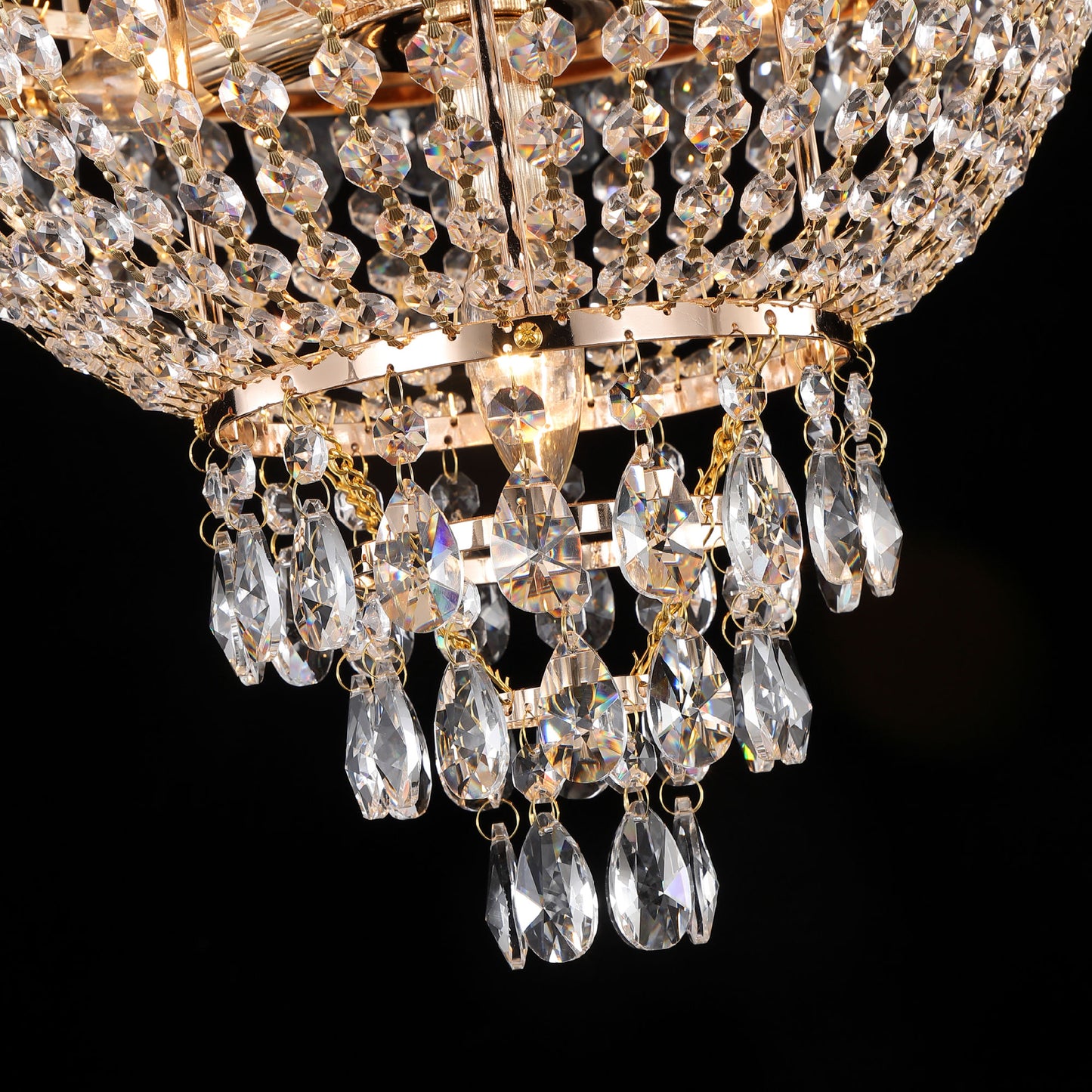 Gold Crystal Chandelier