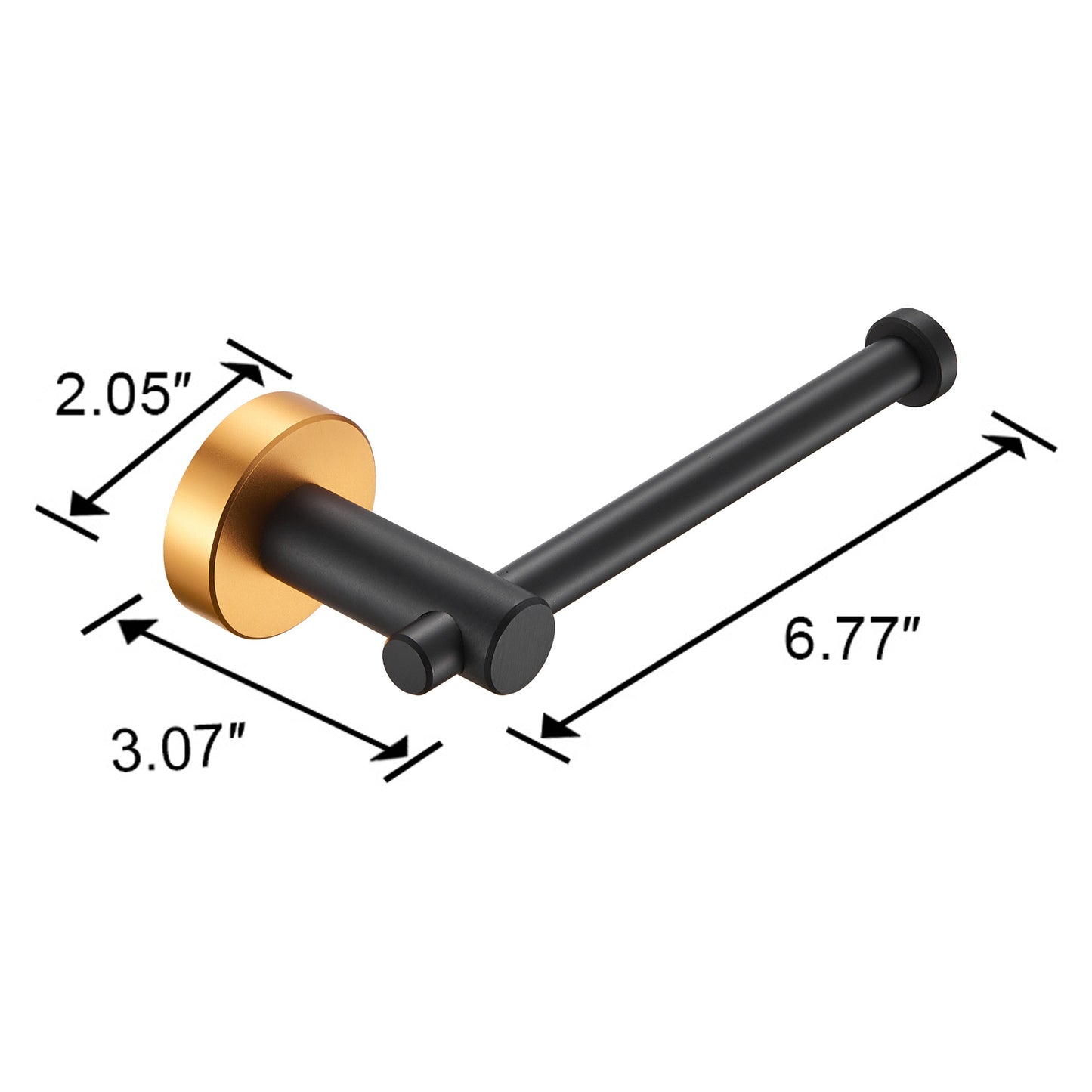 Bathroom Hardware Set; Thicken Space Aluminum 3 PCS Towel bar Set- Black Gold 16-27 Inches Adjustable Bathroom Accessories Set