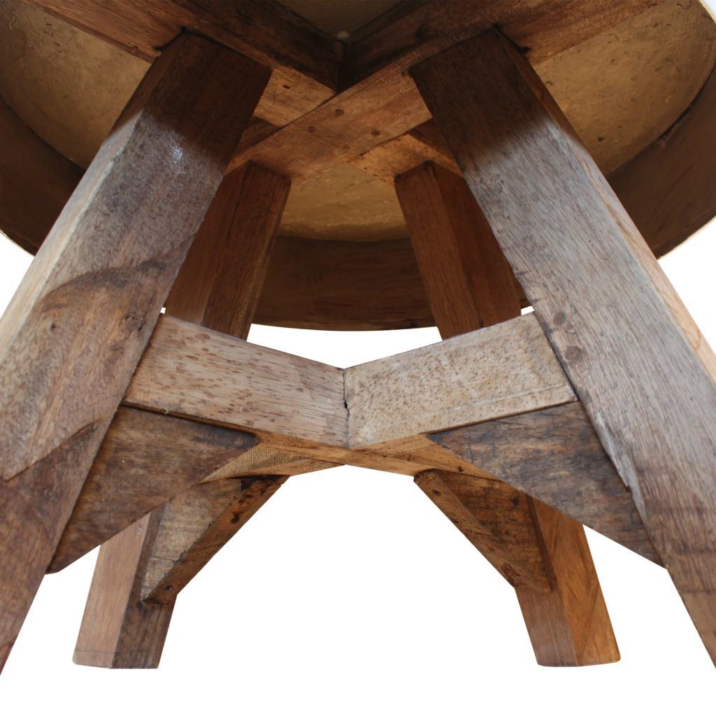 Coffee Table Solid Reclaimed Wood 23.6"x17.7" Silver