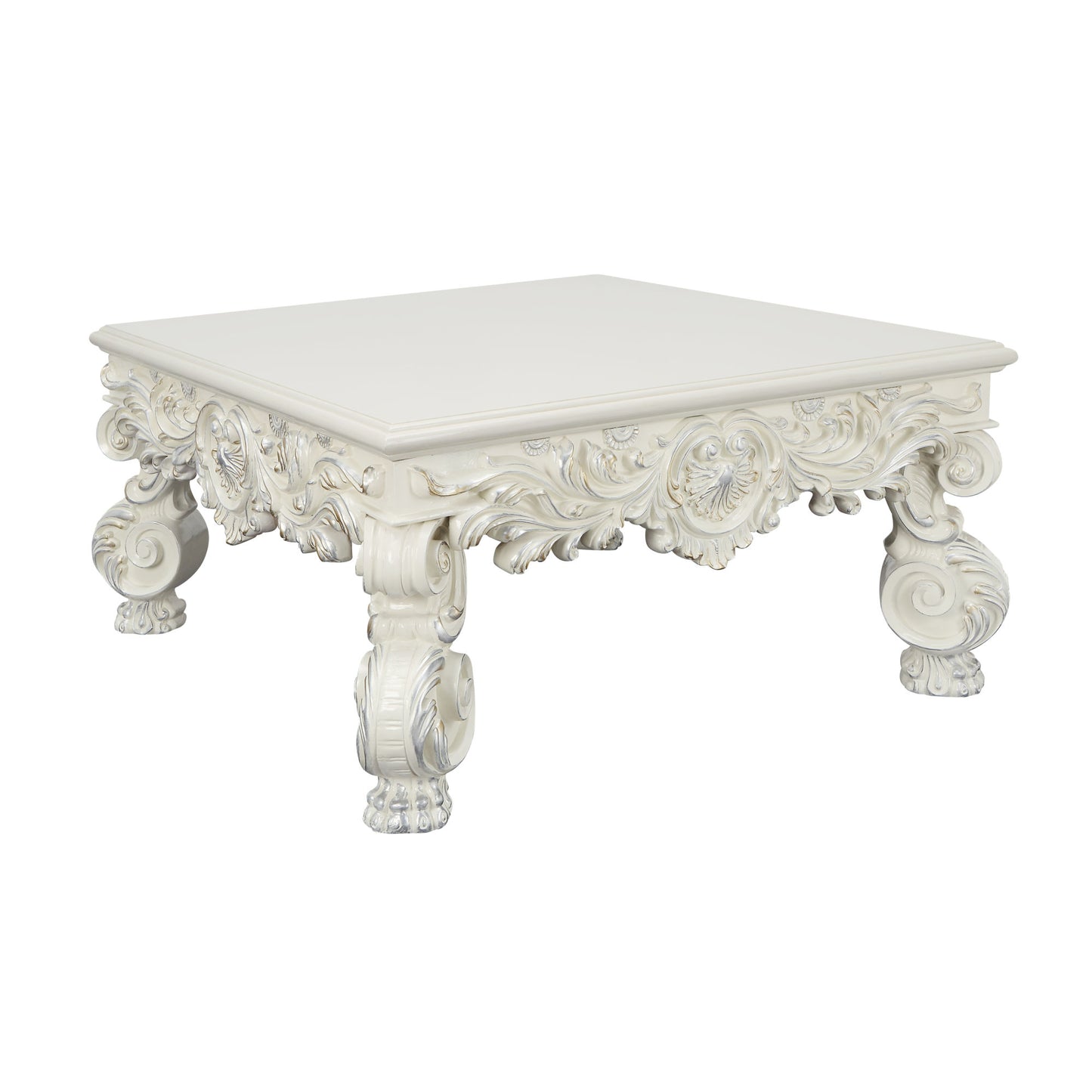 ACME Adara COFFEE TABLE Antique - White Finish