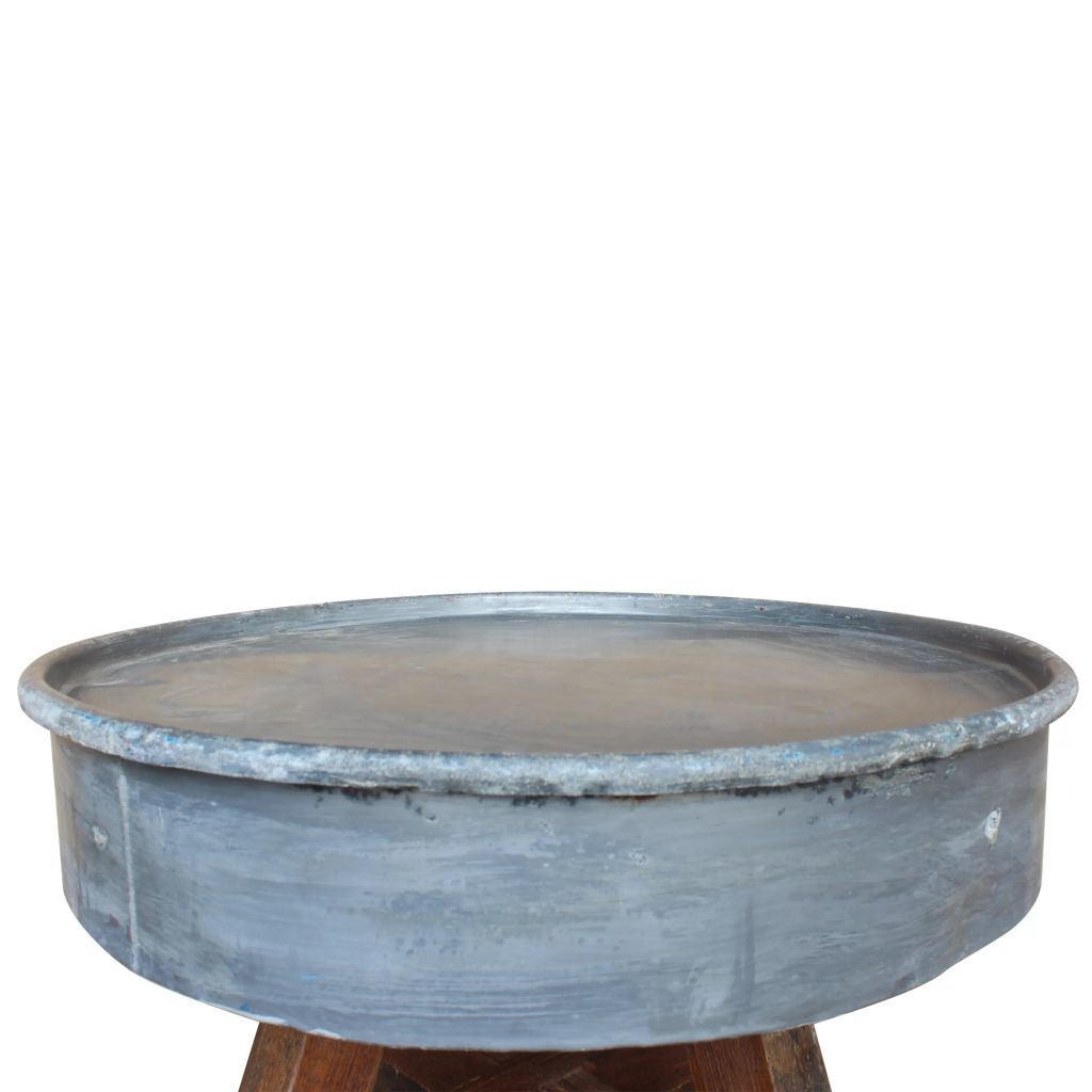 Coffee Table Solid Reclaimed Wood 23.6"x17.7" Silver