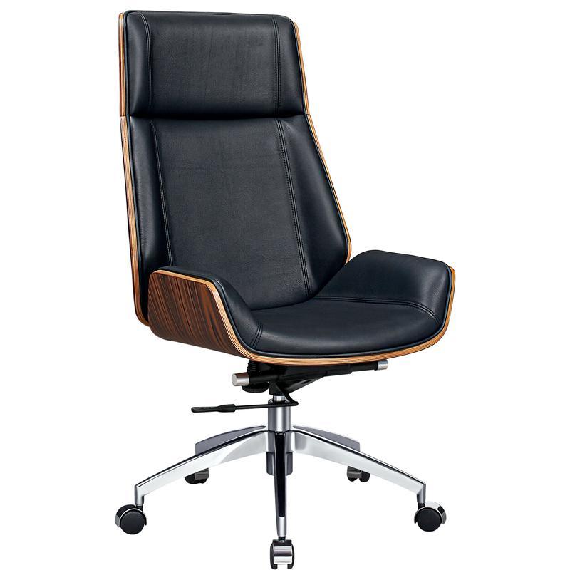 Ergonomic Office Chair Swivel Armless Seat Chair High Back Genuine Leather