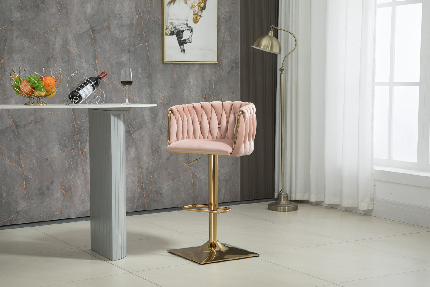 COOLMORE Vintage Bar Stools 2PC/SET