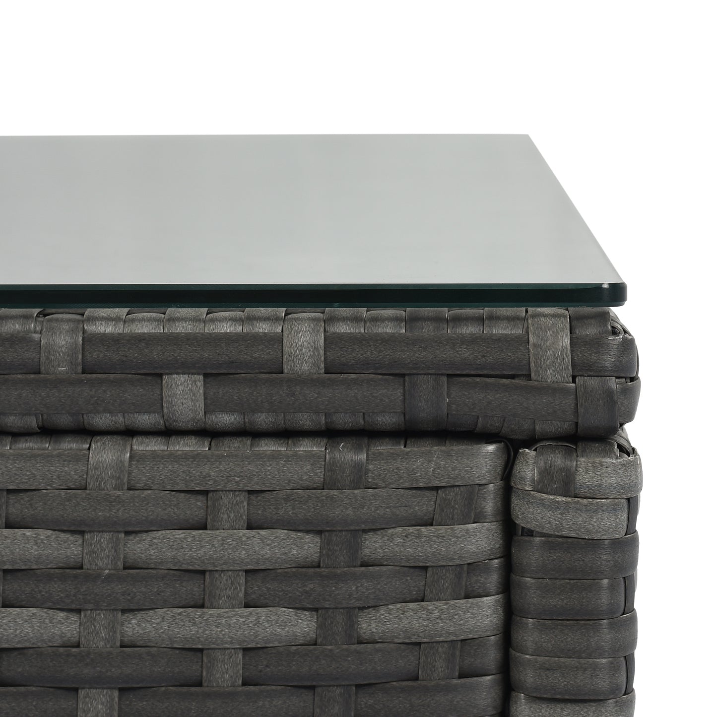 8-pieces Outdoor Set; Half-Moon All Weather; PE Rattan Water-resistant and UV Protected