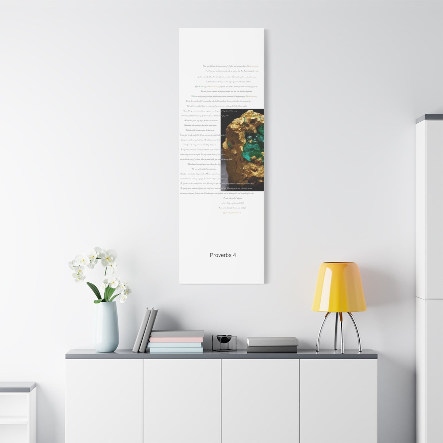 Proverbs 4: Nothing is worth more than Wisdom and Understanding (Abstract). - Wall Art
