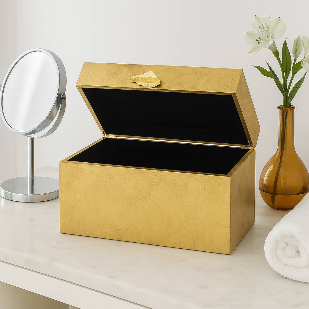 Vintiquewise Set of 2 Decorative Wooden Storage Boxes: White