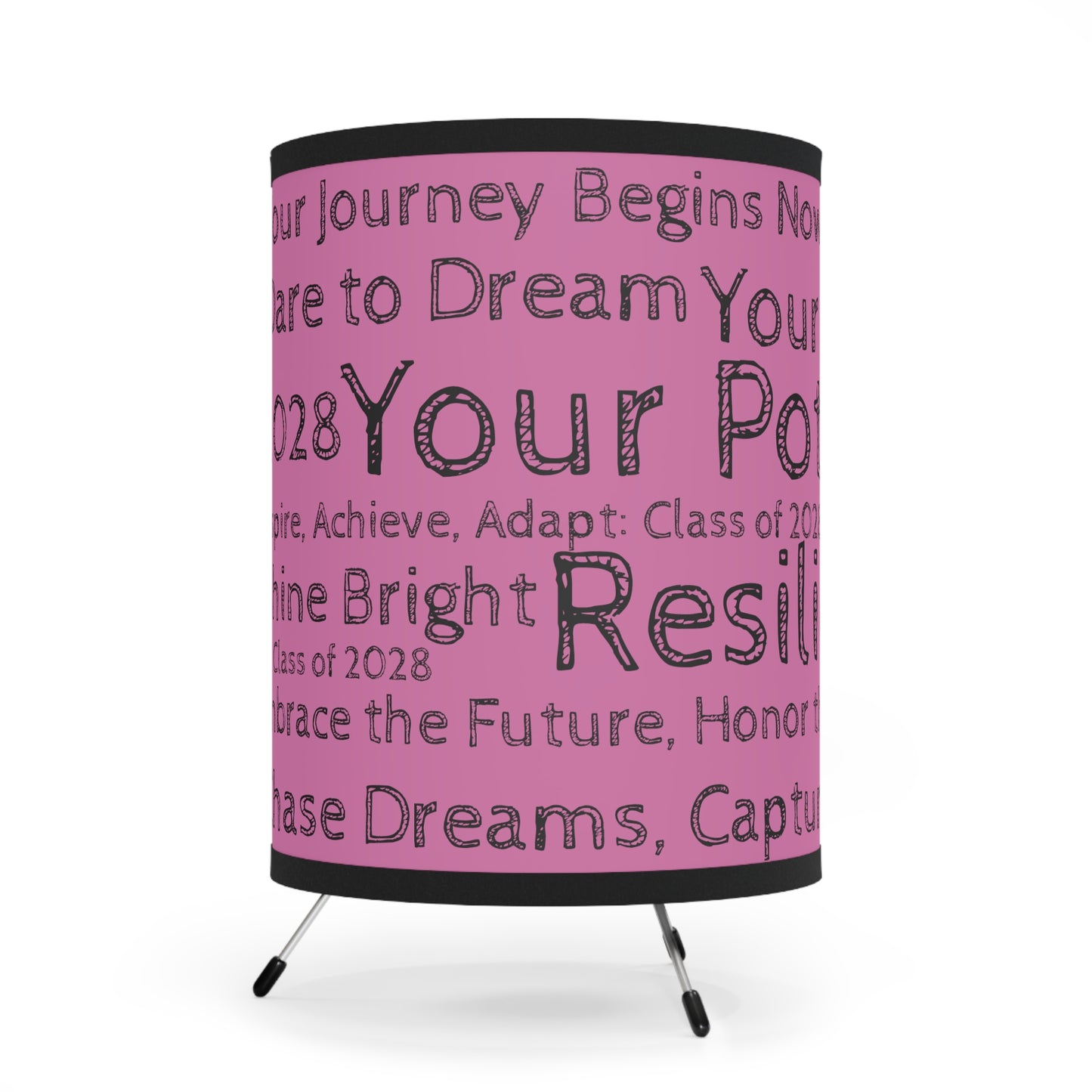 Triumph Tripod Desk Lamp- Pink