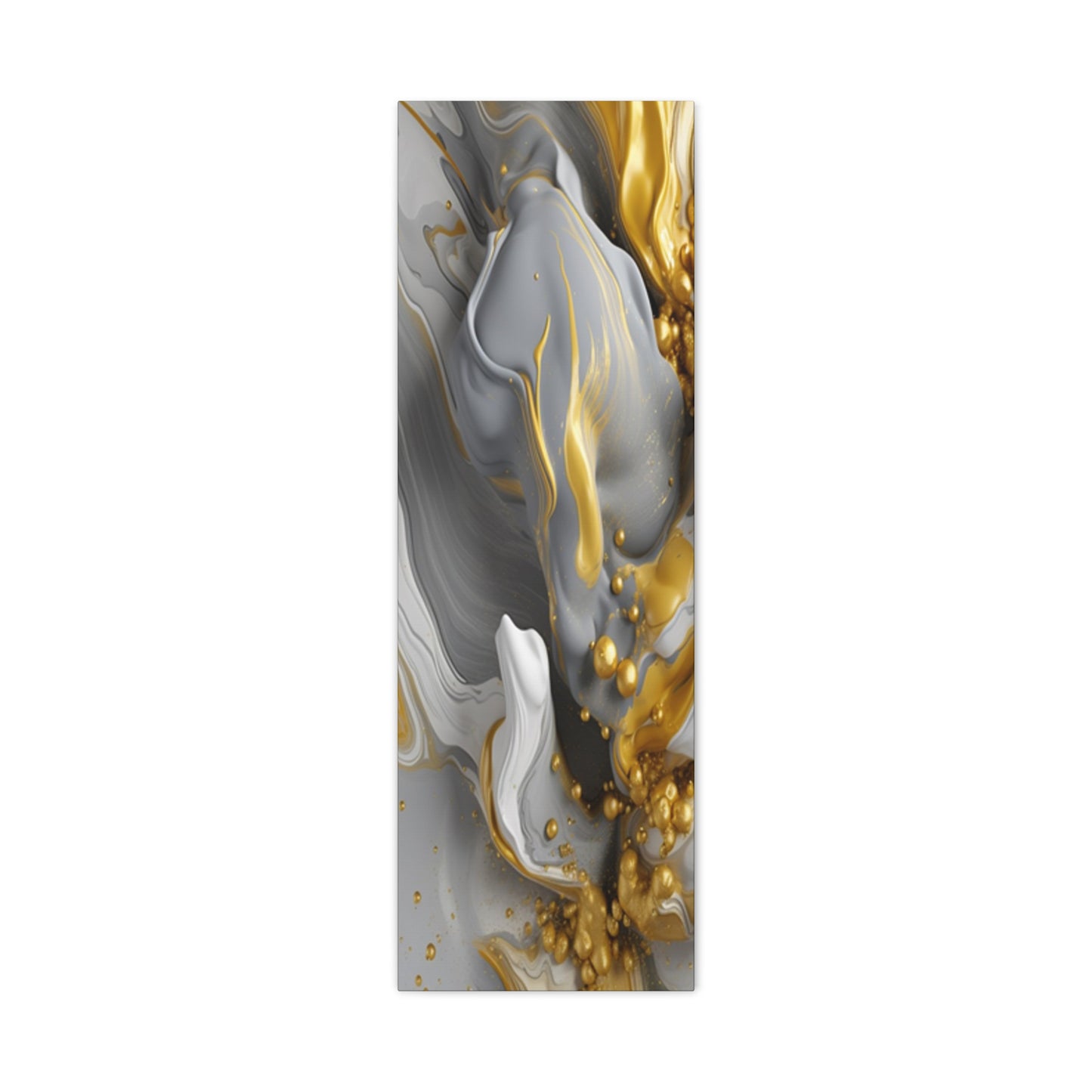 Gold, White, and Gray Liquid Fluid Modern Wall Art- part 2