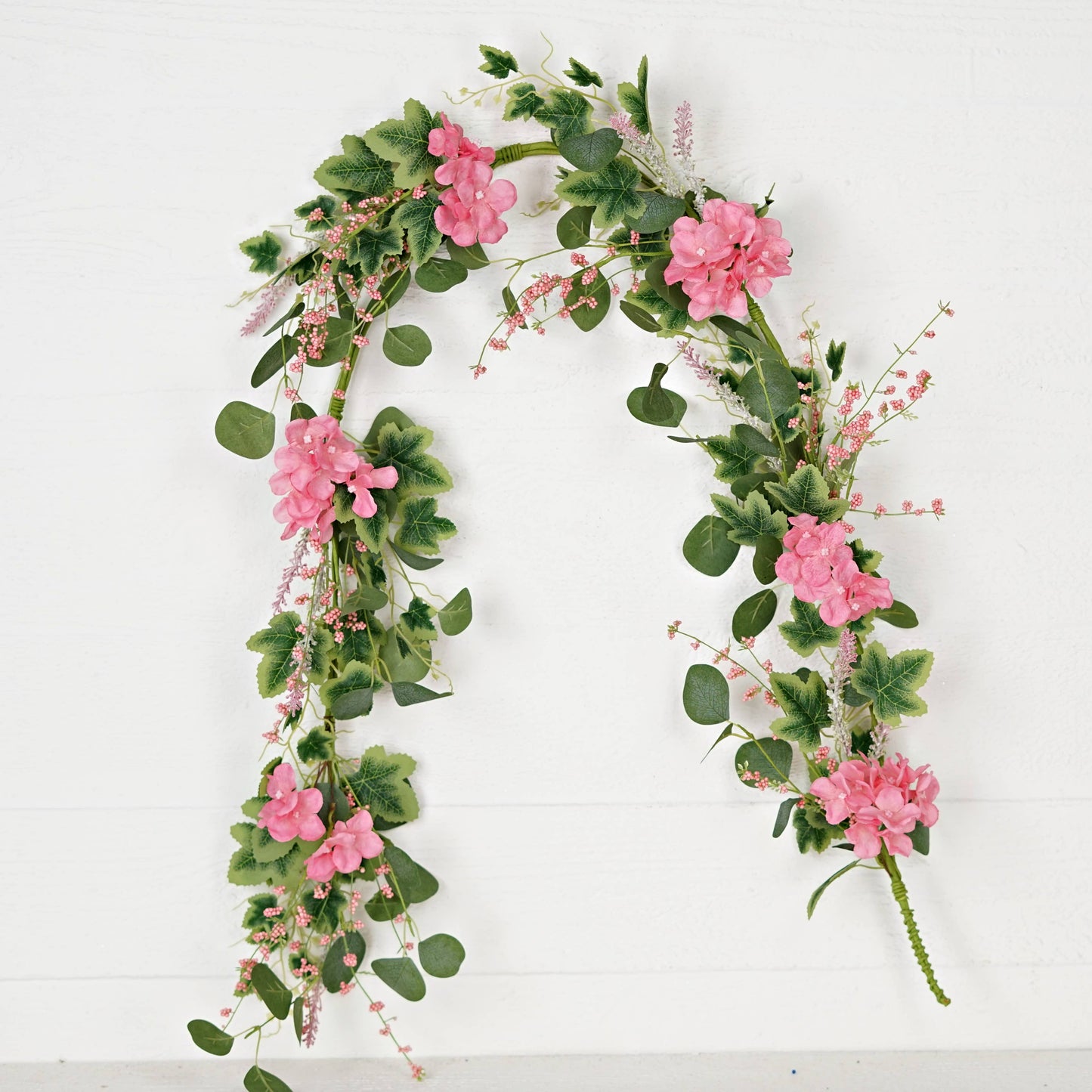 35631-4ft Garland-Pink Hydrangea Garden