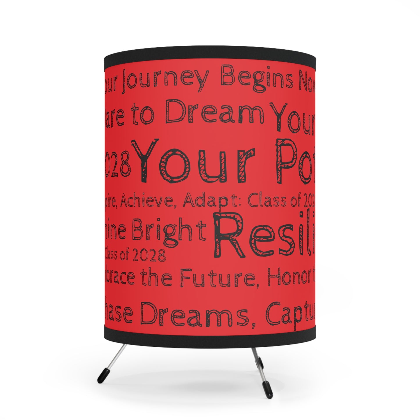 Triumph Tripod Desk Lamp- Red