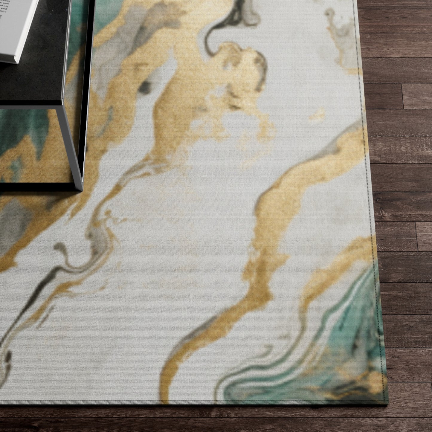 Green Abstract Rug