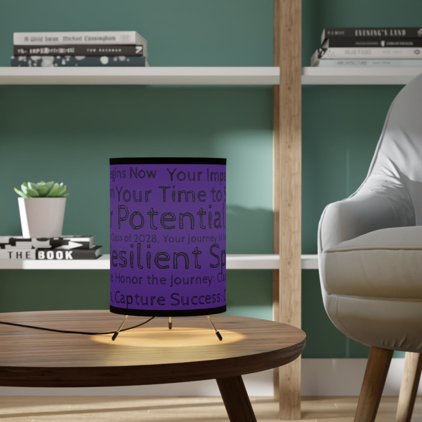 Triumph Tripod Desk Lamp- Dark Purple