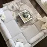 Fay Modern Abstract Ivory Glam Rug