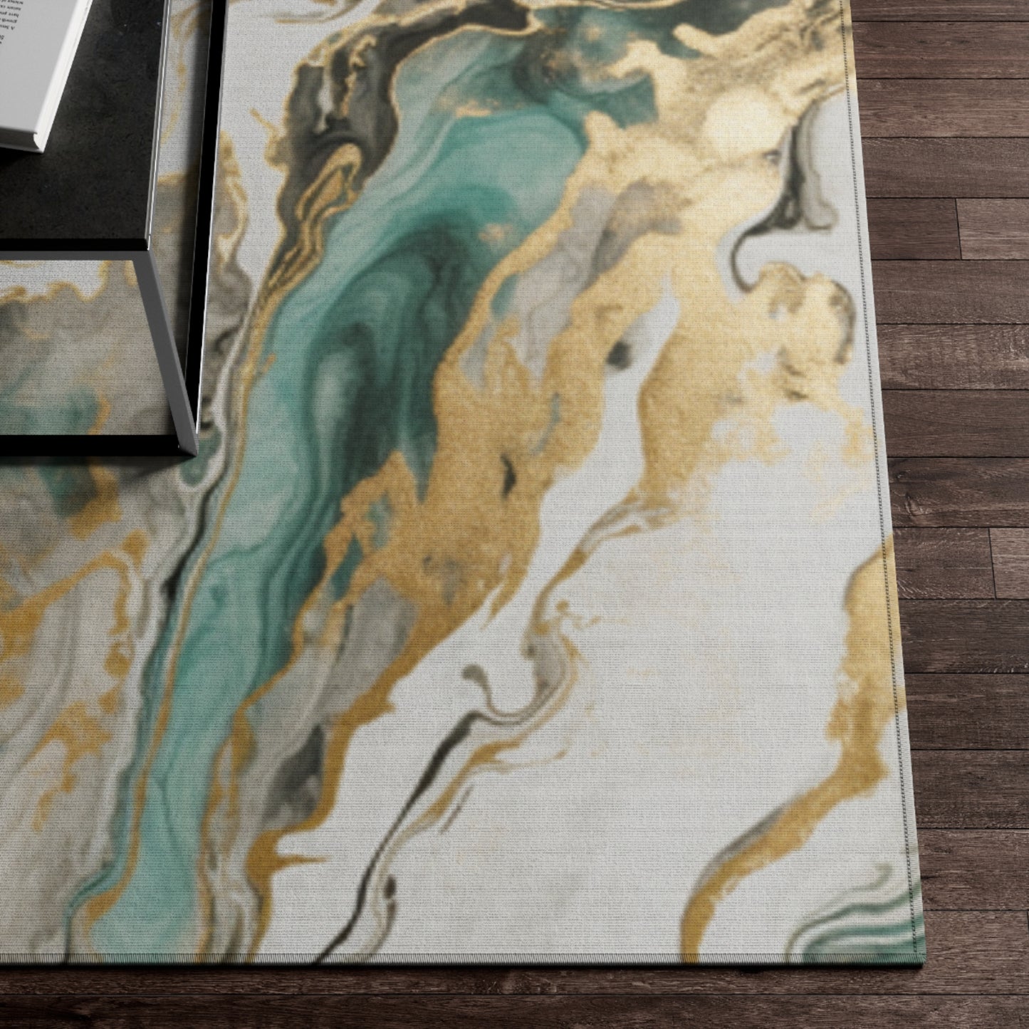 Green Abstract Rug
