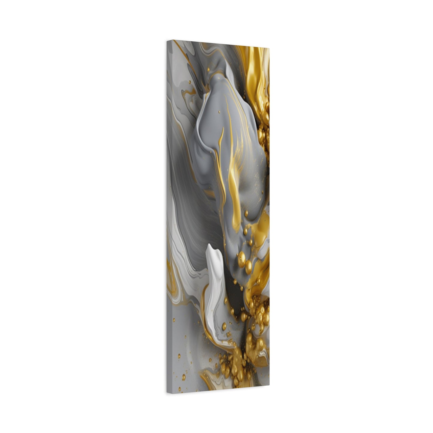 Gold, White, and Gray Liquid Fluid Modern Wall Art- part 2