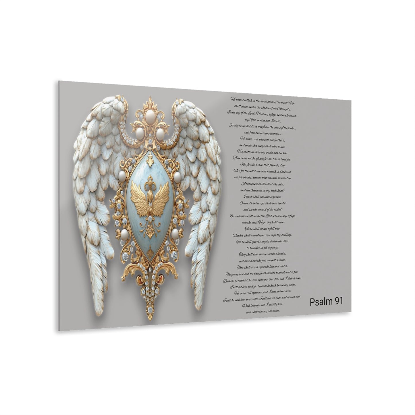 Psalm 91 Acrylic Wall Decor 36" x 24"