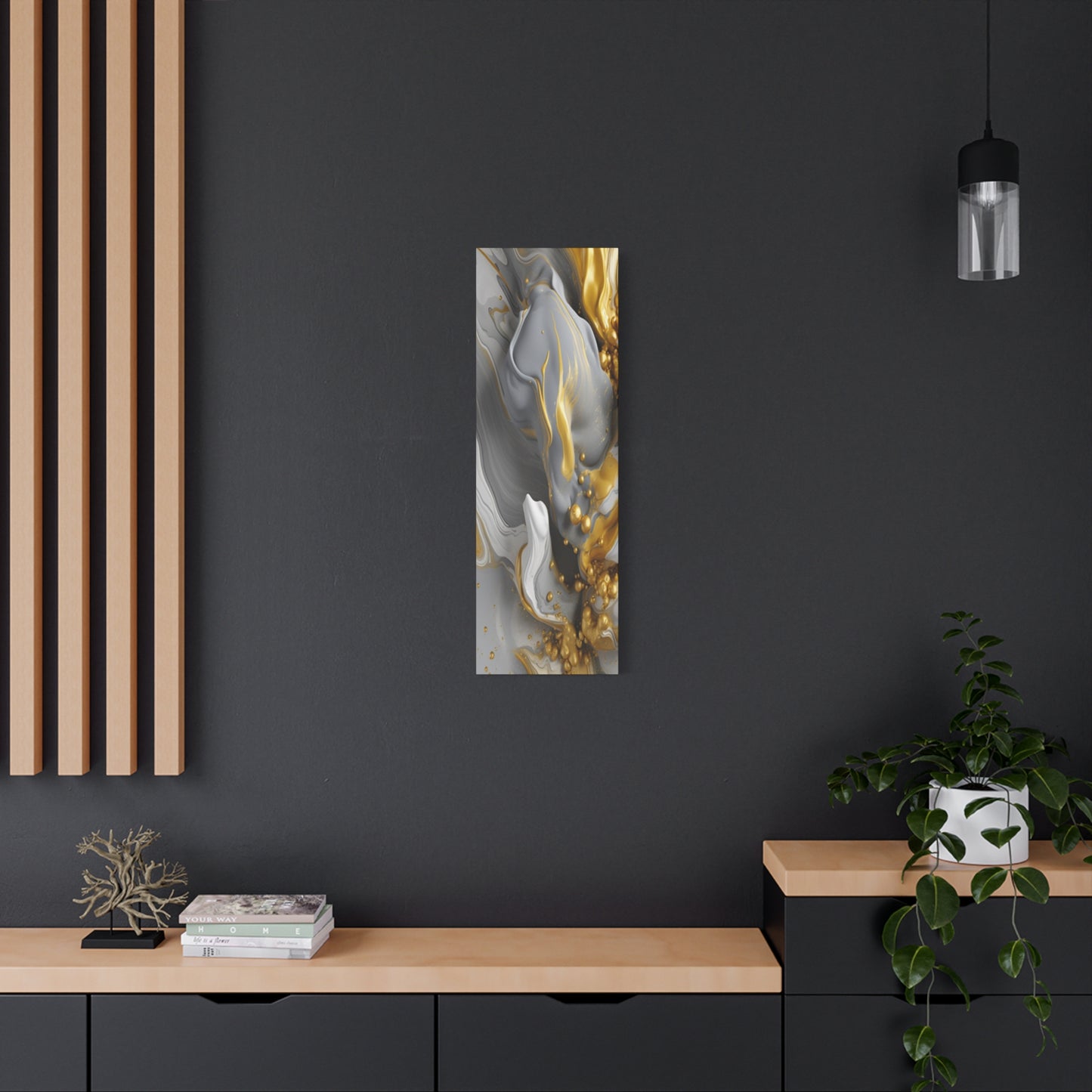 Gold, White, and Gray Liquid Fluid Modern Wall Art- part 2