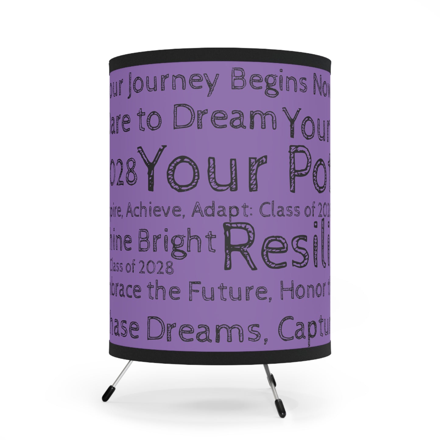 Triumph Tripod Desk Lamp- Purple