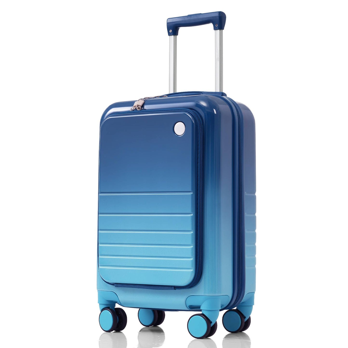 Luggage Set of 3, 20, 24, 28inch with USB Port: Blue