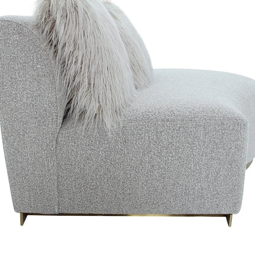 Simona Curved Sofa, Grey
