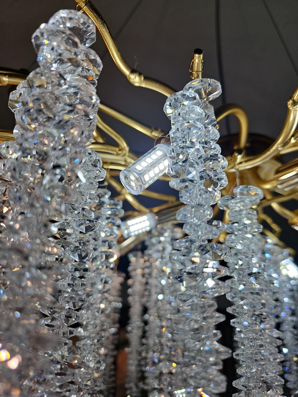 Glamour Luxe Crystal Chandelier Vintage Pendant Light