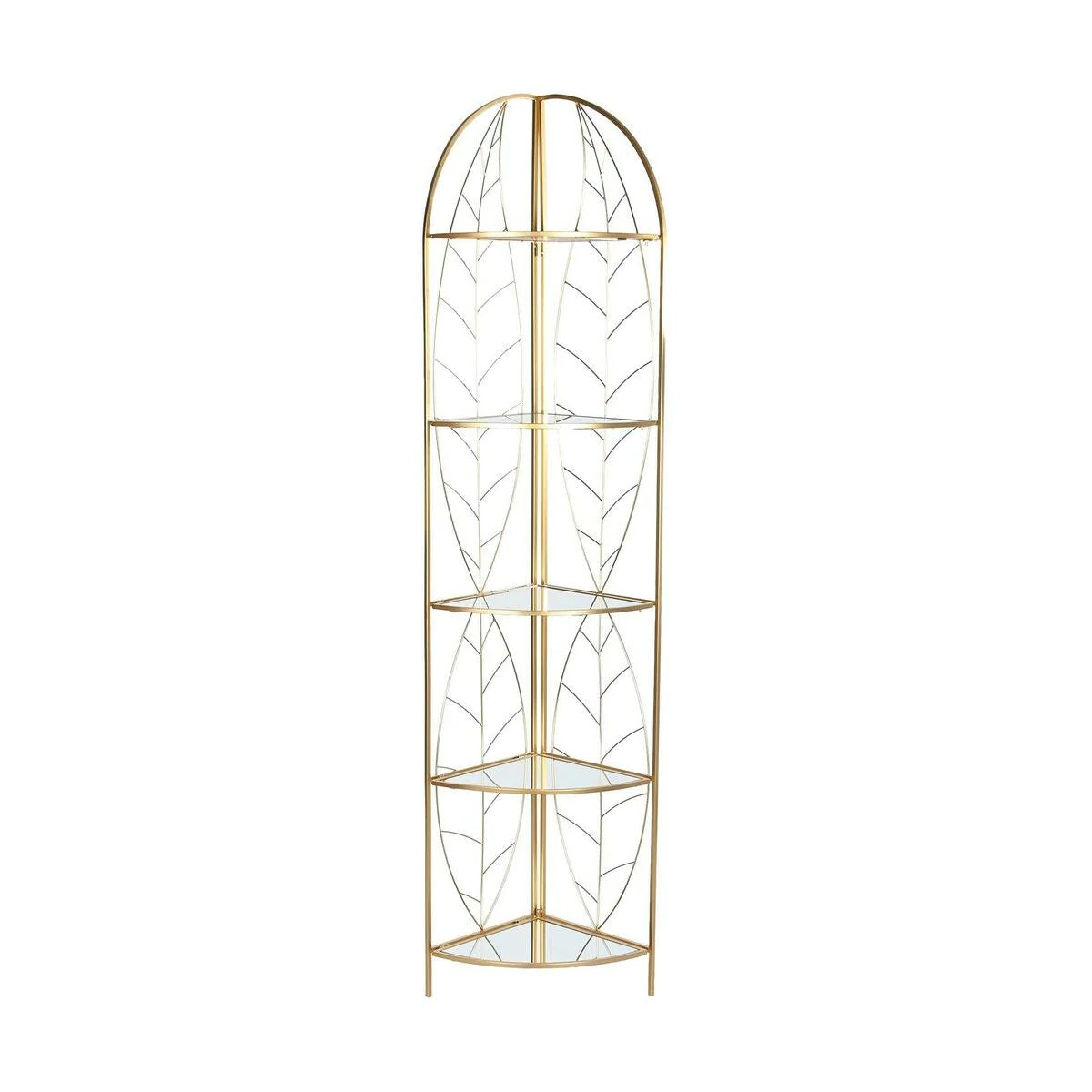 Mirrored Metal Bookcase- Gold Leaf