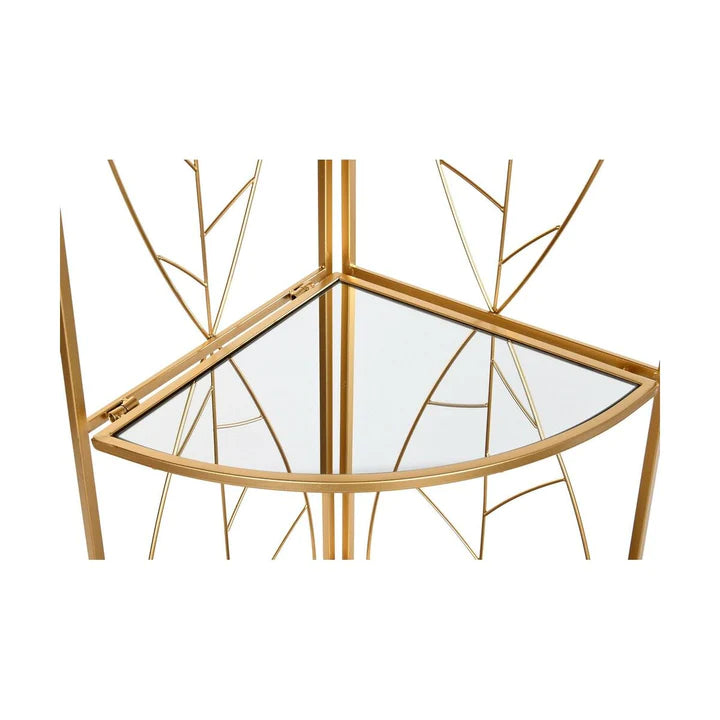 Mirrored Metal Bookcase- Gold Leaf