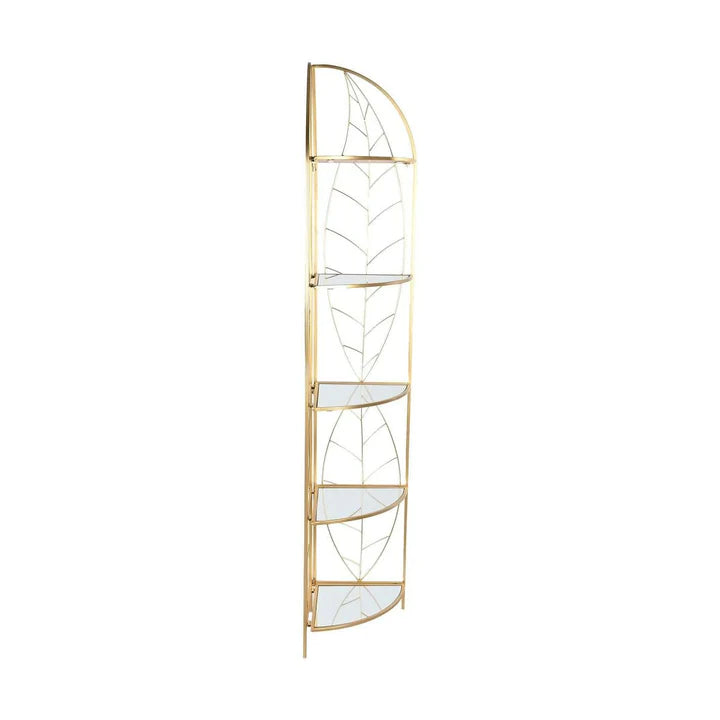 Mirrored Metal Bookcase- Gold Leaf