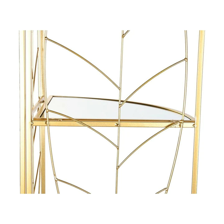 Mirrored Metal Bookcase- Gold Leaf