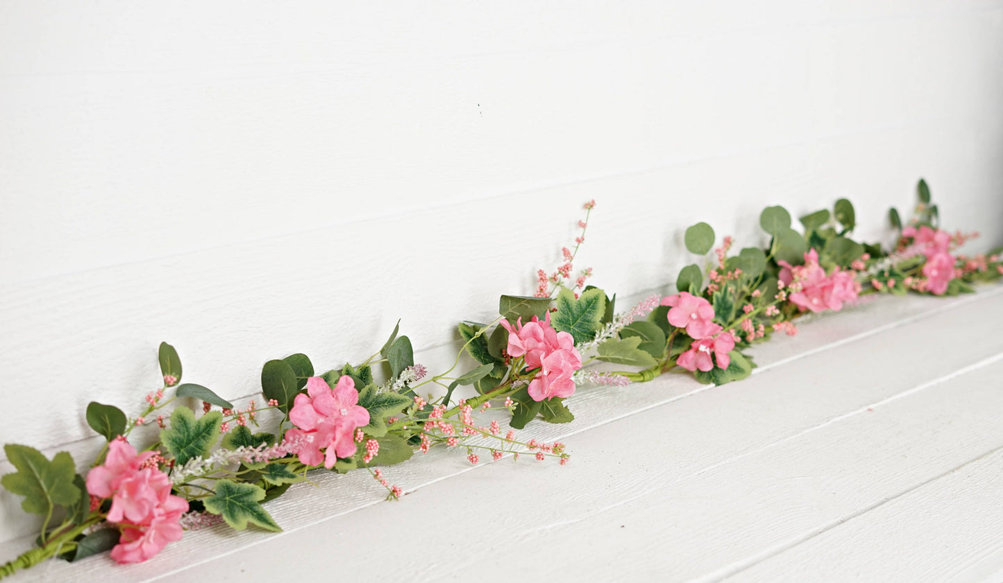 35631-4ft Garland-Pink Hydrangea Garden