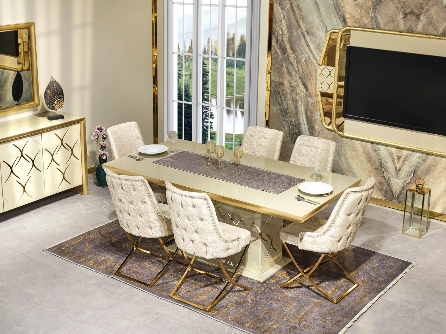Napoli Dining Table – A Masterpiece of Elegance and Artistic Craftsmanship