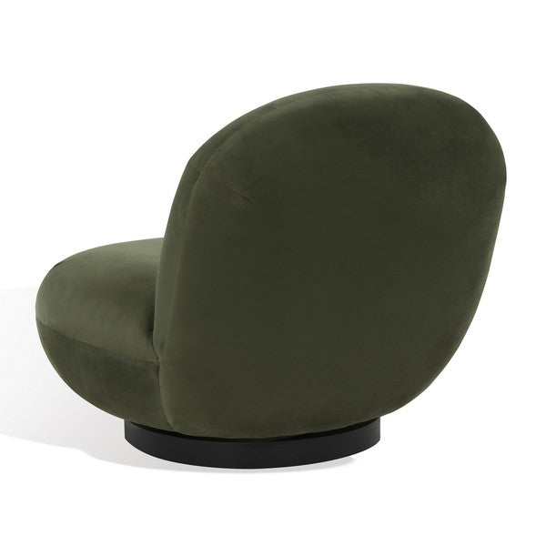 Stevie Velvet Accent Chair - Olive Green