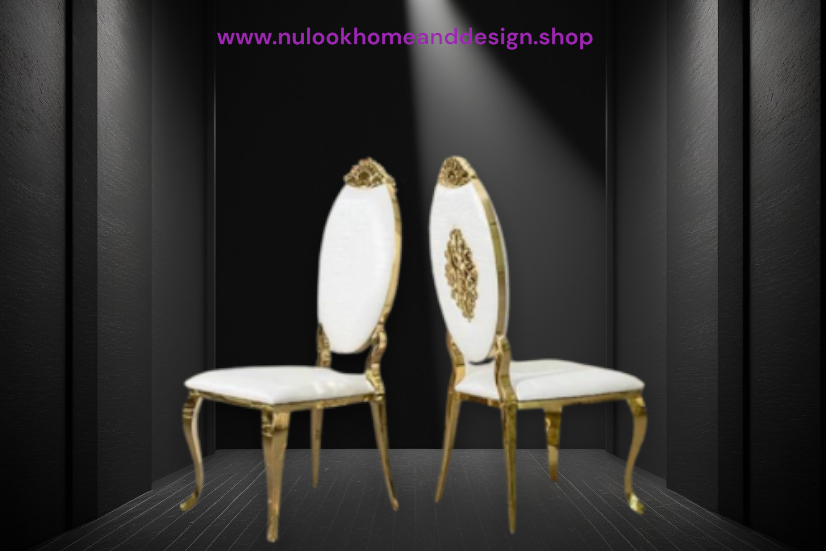 Regal Gold Cabriole Dining Chairs (Set of 2)