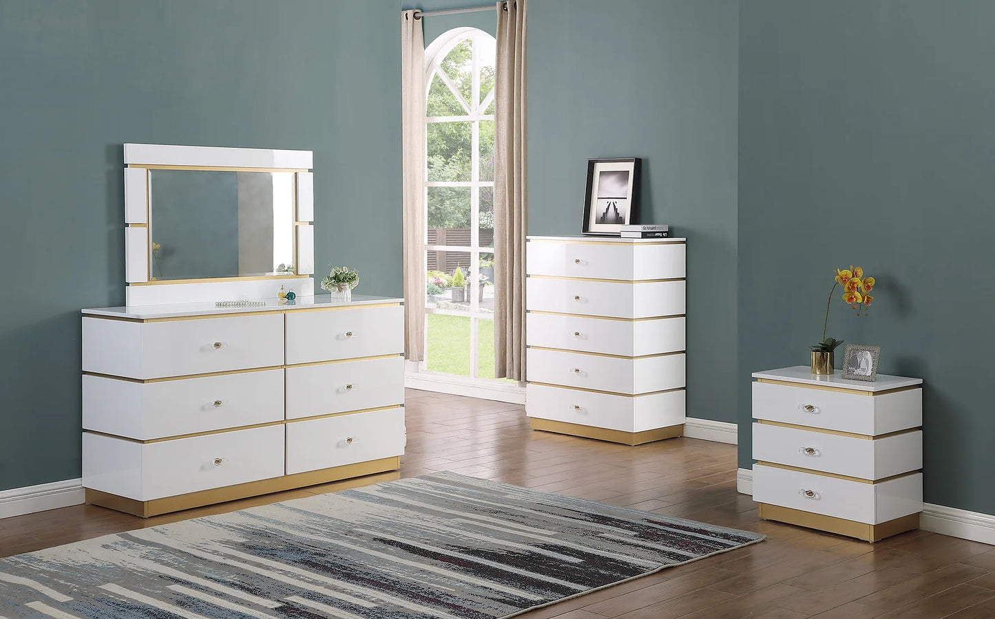 RANA Modern CHEST of Drawers - White