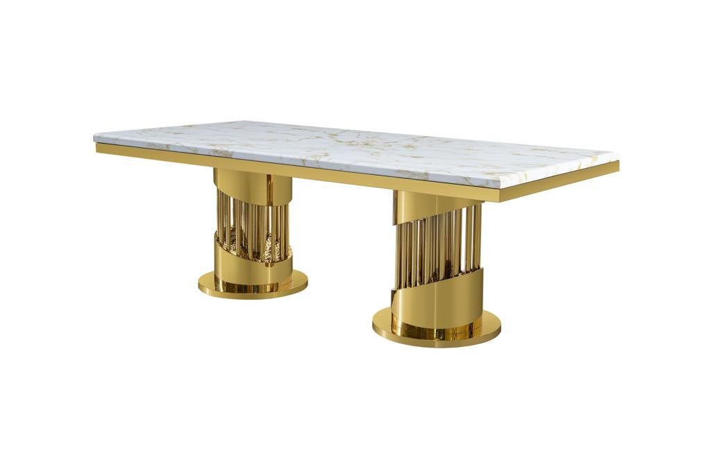 Majestic Marble Gold Dining Table